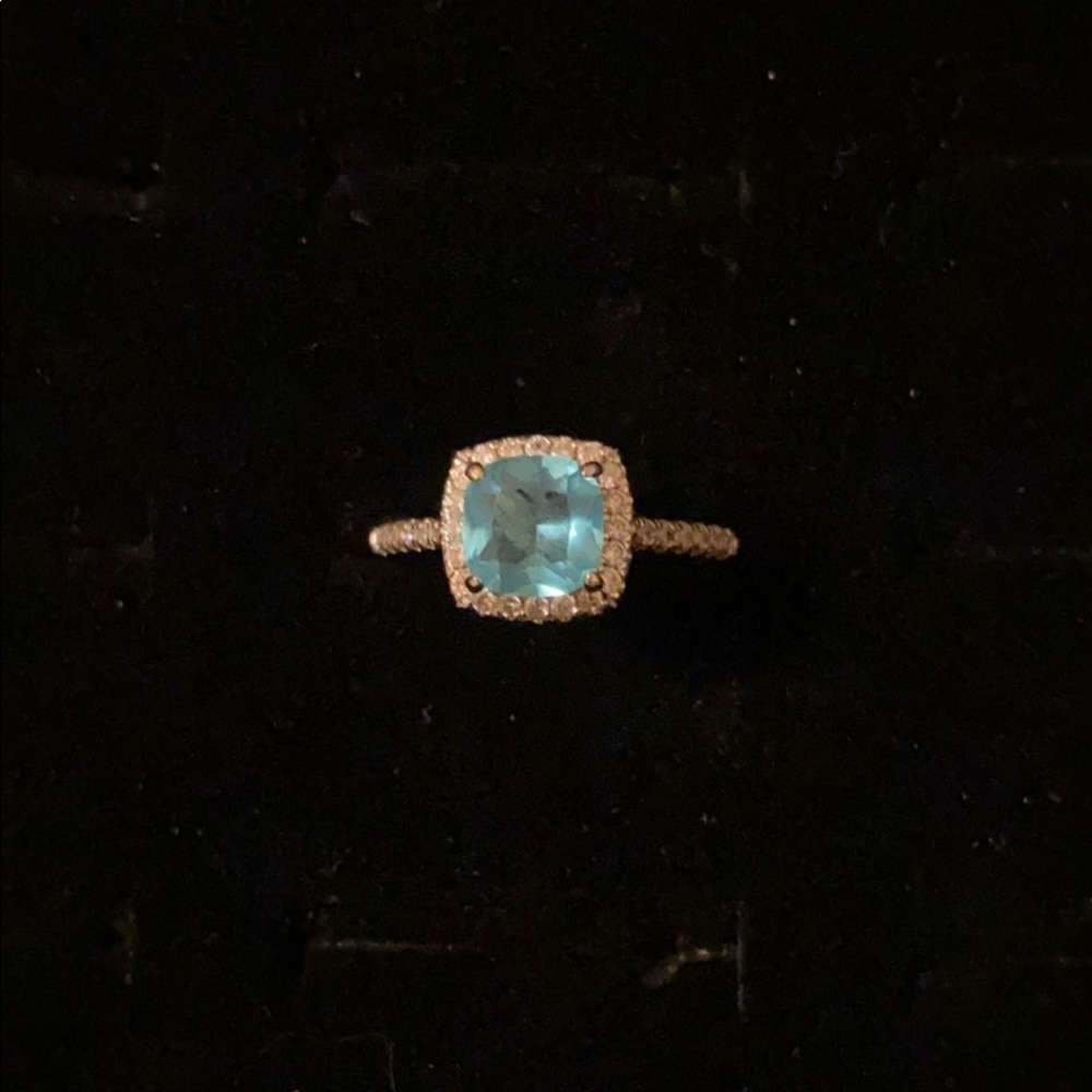 Pale blue ring
